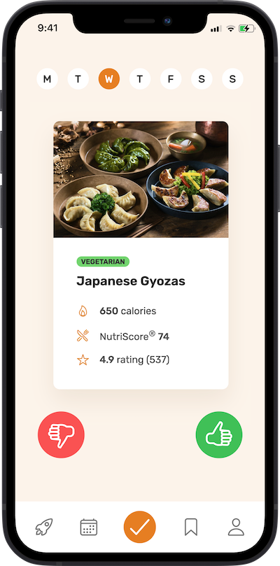 iPhone app
meal approving plan